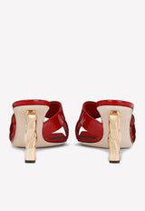 Dolce & Gabbana Keira 75 Mules in Polished Leather Red CR1377 A1037 8M307