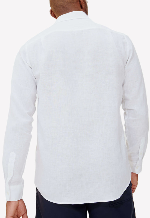 Vilebrequin Long-Sleeved Linen Shirt White CRSP601P-10