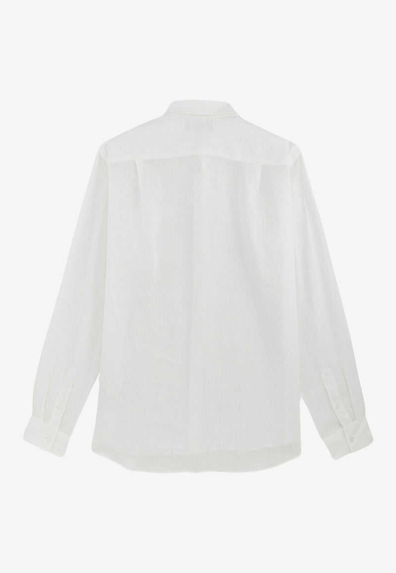 Vilebrequin Long-Sleeved Linen Shirt White CRSP601P-10