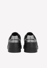 Dolce & Gabbana Portofino Sneakers with Crown-Patch Black CS1761 AH164 8B979