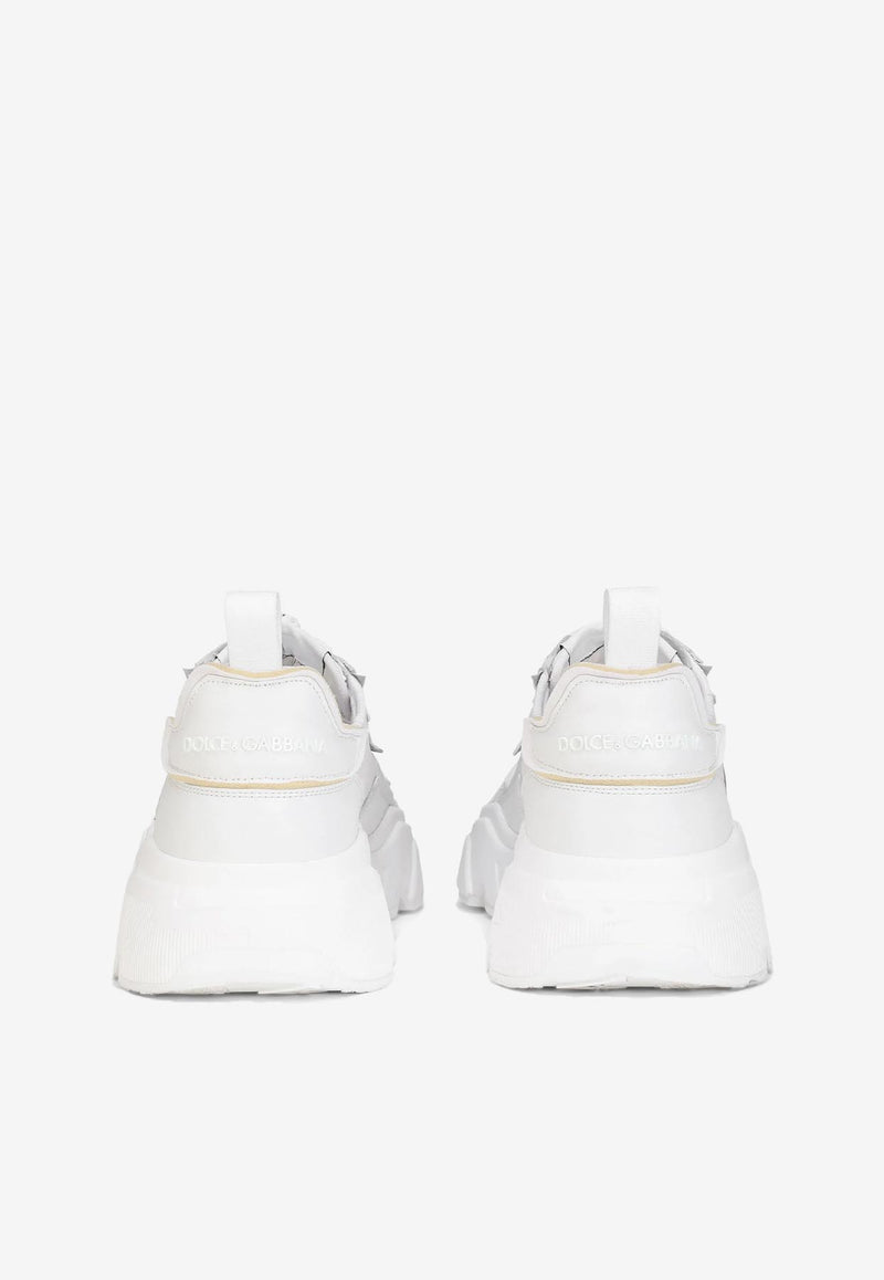 Dolce & Gabbana Mixed-Material Daymaster Low-Top Sneaker White CS1941 AQ354 80001