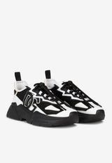 Dolce & Gabbana Mixed-Material Daymaster Low-Top Sneaker Monochrome CS1941 AQ356 89697