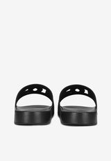 Dolce & Gabbana Logo Cut-Out Rubber Slides Black CS2079 AO666 80999