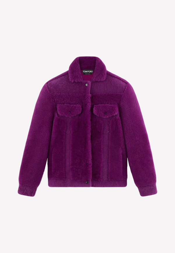 Nappa Shearling Jacket Purple CSF648-FUX147 GV615