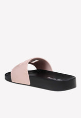 Dolce & Gabbana DG Logo Rubber Slides Pink CW2079 AO666 80400