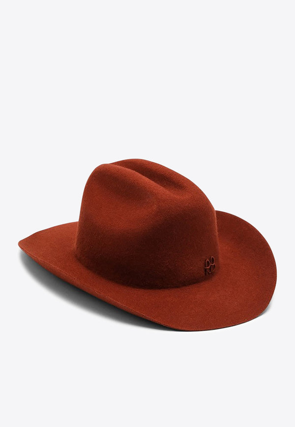 Ruslan Baginskiy Cowboy Hat in Wool Felt CWB08WWRBWO/L Brown