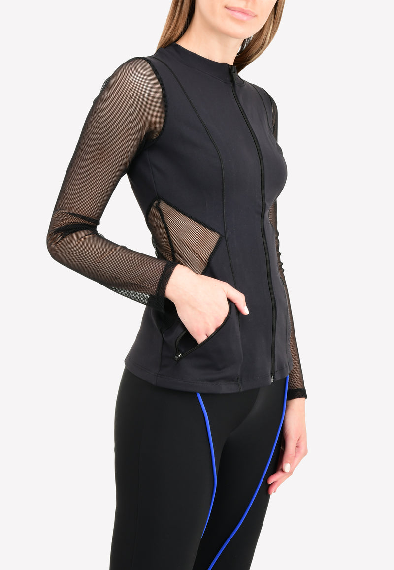 Stretch Jacket with Mesh Panels