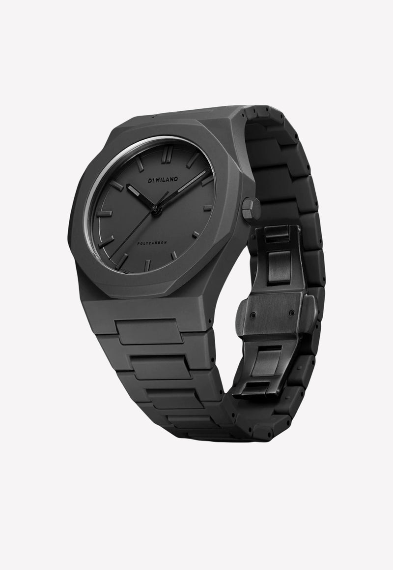 D1 MILANO Polycarbon Shadow Watch Black D1-PCBJ10BLACK