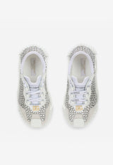 Dolce & Gabbana Kids Girls Rhinestone Embellished NS1 Sneakers D11107 AY702 8B441 White