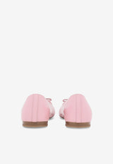 Dolce & Gabbana Kids Girls DG Logo Patent Leather Ballet Flats Pink D11141 A1328 80416