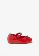 Dolce & Gabbana Kids Baby Girls Mary Jane Patent Leather Ballerinas D20057 A1328 87124 Red