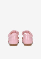 Dolce & Gabbana Kids Girls Logo-Plaque Sandals Pink D20082 A1328 80416