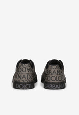 Dolce & Gabbana Kids Boys Logo Jacquard Low-Top Sneakers Brown DA0702 AJ699 89875