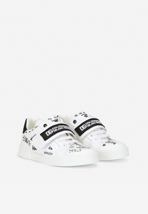 Dolce & Gabbana Kids Boys Portofino Low-Top Sneakers White DA5056 A1193 HWF57
