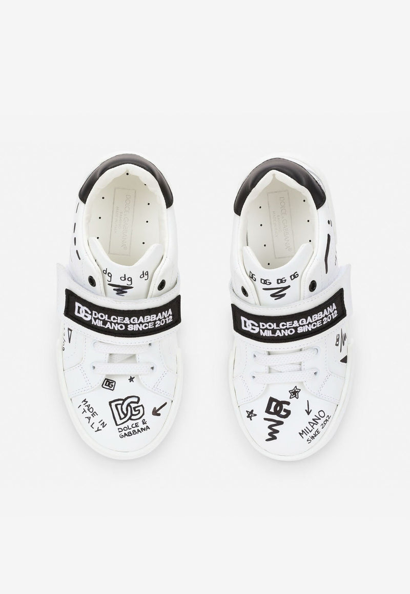 Dolce & Gabbana Kids Boys Portofino Low-Top Sneakers White DA5056 A1193 HWF57