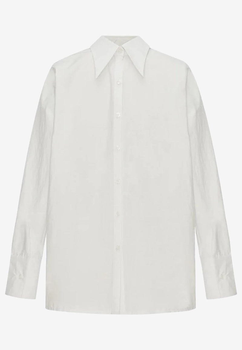 Reversed Collar Shirt Dawei White
