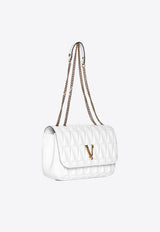 Versace Virtus Quilted Shoulder Bag White DBFH822 D2NTRT 6W17V