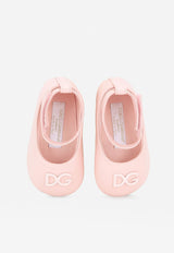 Dolce & Gabbana Kids Baby Girls DG Ballet Flats in Nappa Leather Pink DK0065 A1293 80400