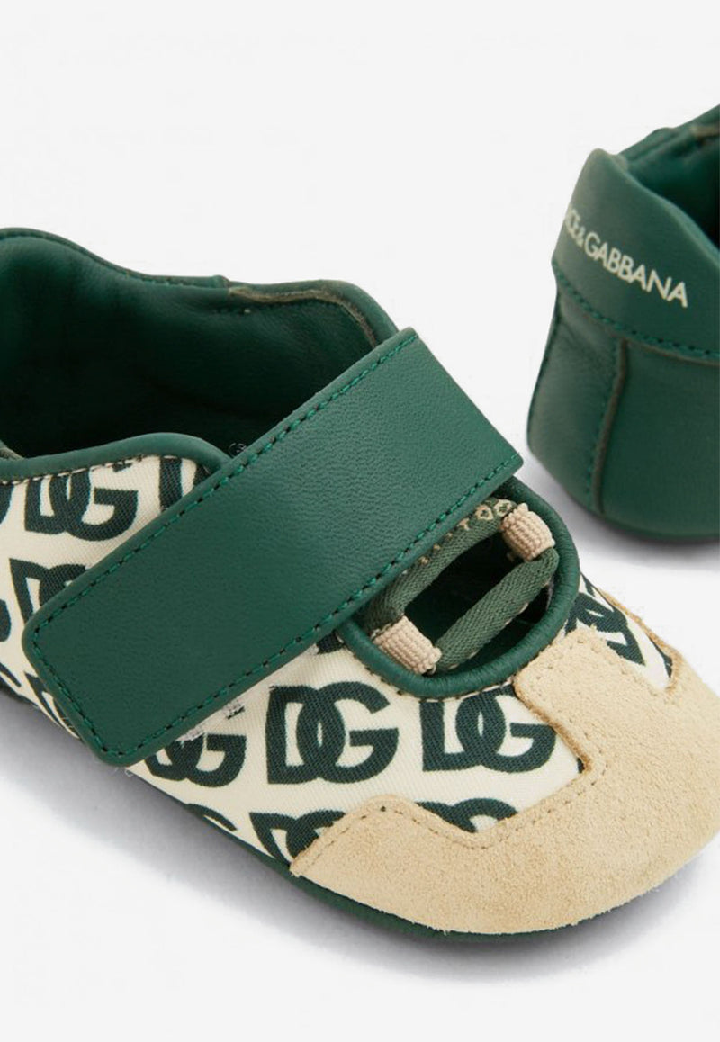 Dolce & Gabbana Kids Baby DG Low-Top Paneled Sneakers Green DK0133 B9206 8N145