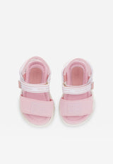Dolce & Gabbana Kids Baby Girls DG Sandals in Tech Fabric Pink DL0068 AY233 8B405