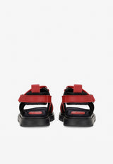 Dolce & Gabbana Kids Baby Boys DG Sandals in Calf Leather Red DL0069 AQ790 8B541