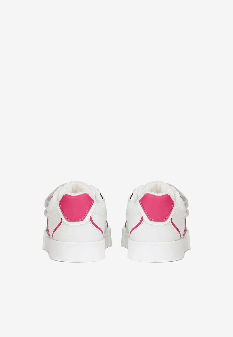 Dolce & Gabbana Kids Baby Portofino DG Logo Sneakers White DN0186 AB102 8B902