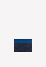 Versace La Greca Leather Cardholder DPN2467 1A01974 5U480 Blue
