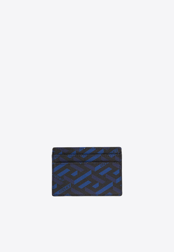 Versace La Greca Signature Cardholder Blue DPN2467 1A01974 5U630