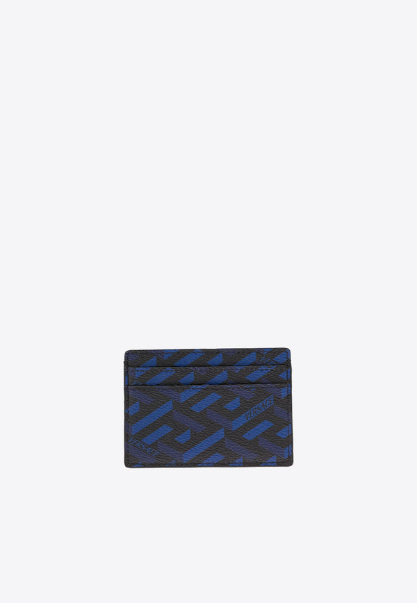 Versace La Greca Signature Cardholder Blue DPN2467 1A01974 5U630
