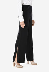 Cushnie et Ochs Black Matte Tuxedo Pants with Side Slits 11751012