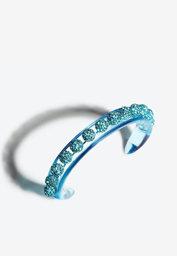 Aquazzura Disco Darling Crystal Embellished Bracelet DSDBRAB0-RSBAQM AQUAMARINE Blue