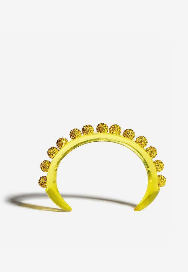 Aquazzura Disco Darling Crystal Embellished Bracelet DSDBRAB0-RSBCTI CITRINE Yellow