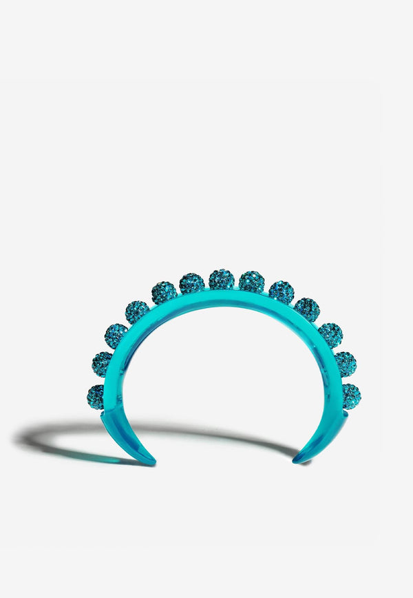 Aquazzura Disco Darling Crystal Embellished Bracelet DSDBRAB0-RSBIDC INDICOLITE Blue