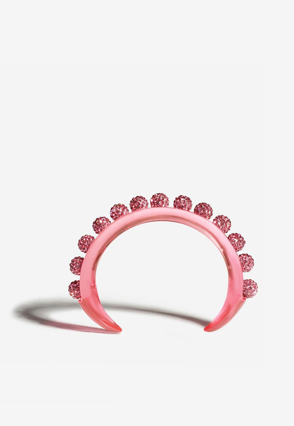 Aquazzura Disco Darling Crystal Embellished Bracelet DSDBRAB0-RSBROS ROSE Pink