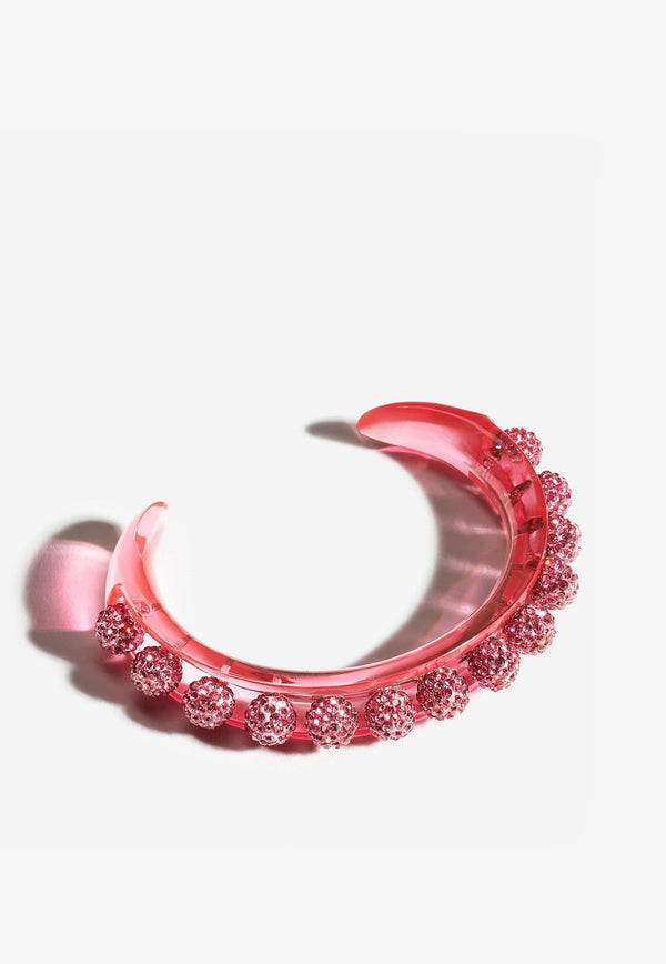 Aquazzura Disco Darling Crystal Embellished Bracelet DSDBRAB0-RSBROS ROSE Pink