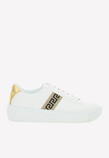 Versace Greca Calf Leather Sneakers DSU8404 1A01759 2W110 White