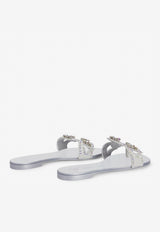 Giuseppe Zanotti Turchesite Flat Thong Sandals Silver E200008002