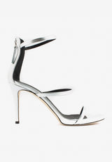 Giuseppe Zanotti Harmony 100 Sandals in Metallic Leather Silver E200009001