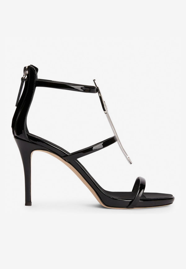 Giuseppe Zanotti Harmony G 85 Sandals in Patent Leather Black E200057001