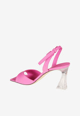 Giuseppe Zanotti 80 Square Toe Buckle Sandals in Leather Pink E200069003