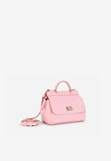 Dolce & Gabbana Kids Girls Mini Sicily Crossbody Bag in Patent Leather Pink EB0003 A1067 80416