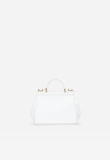 Dolce & Gabbana Kids Girls Mini Sicily Crossbody Bag in Patent Leather White EB0003 A1067 87682