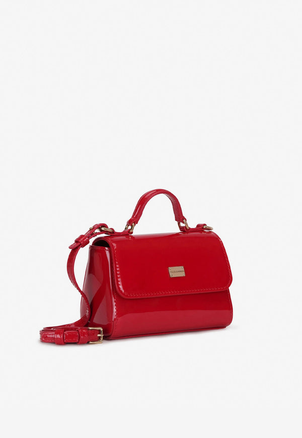 Dolce & Gabbana Kids Girls Patent Leather Shoulder Bag Red EB0103 A1471 87124