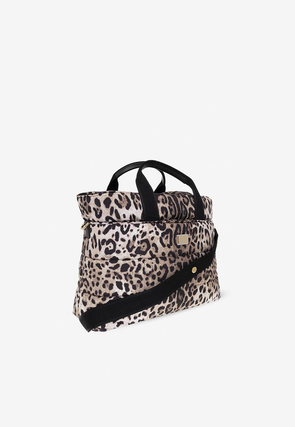Dolce & Gabbana Kids Baby Leopard Print Changing Bag Multicolor EB0241 AO824 HA93M