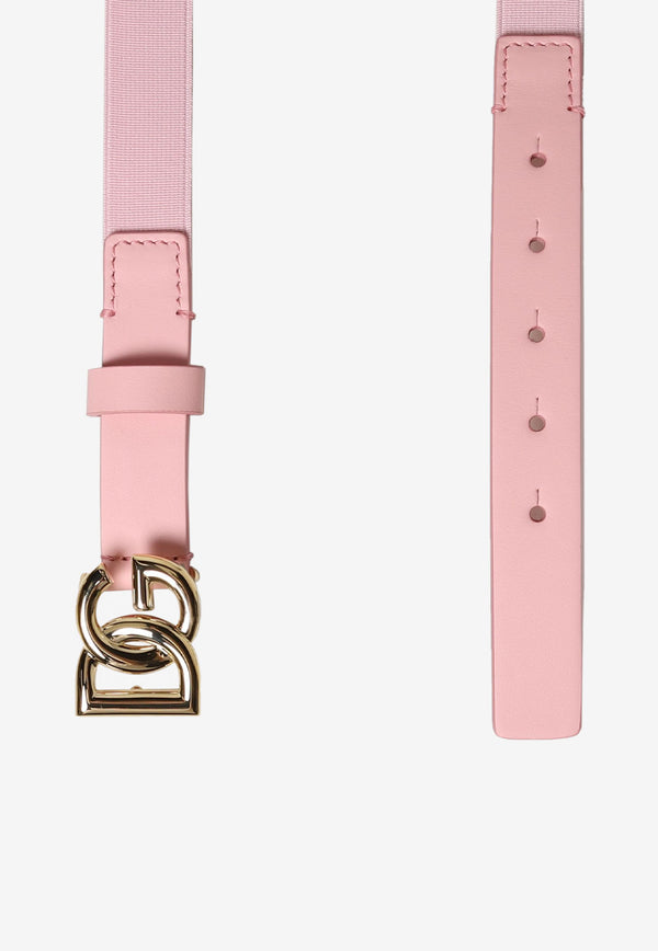 Dolce & Gabbana Kids Girls DG Logo Buckle Belt Pink EC0076 AQ616 80416
