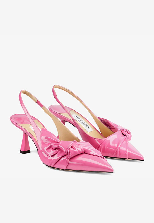 Jimmy Choo Elinor 65 Slingback Pumps in Patent Leather Pink ELINOR SB 65 SOP CANDY PINK