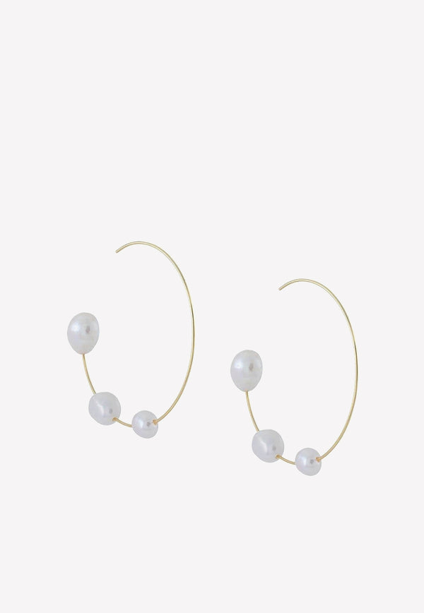 ER1826PR000PEARL Pearl Nubia Pearl Hoop Earrings