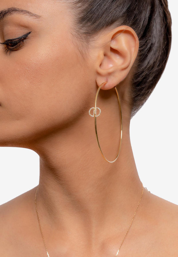 Djihan LadyBug Diamond Hoop Earrings in 18-karat Yellow Gold Gold Ear-222
