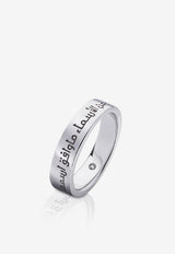 خاتم الحب في 925 الاسترليني الفضة مع الماس