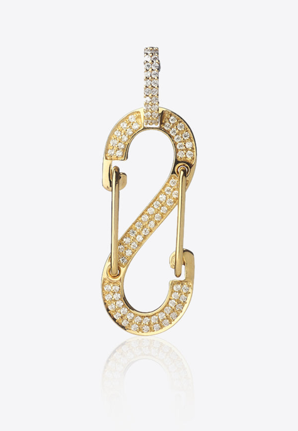 Special Order - Big Romy Diamond Pave Single Earring in 18K Yellow Gold